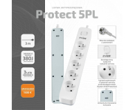 Ever Protect - 5 gniazd 3m biała - 1267315 - zdjęcie 5